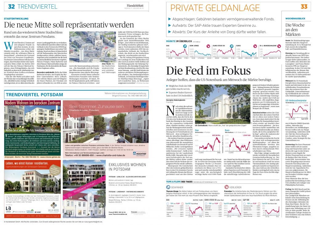 Rund um das wiedererrichtete Stadtschloss entsteht das neue Zentrum Potsdams