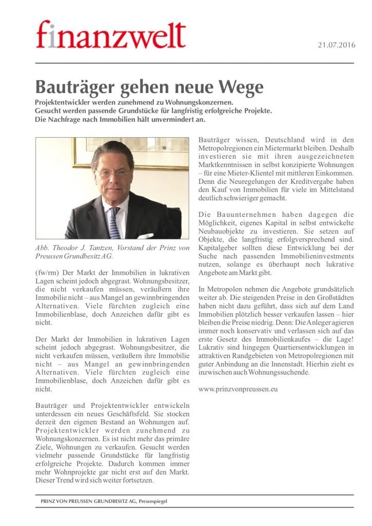 Bauträger gehen neue Wege